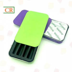 airtight slide tin case with insert